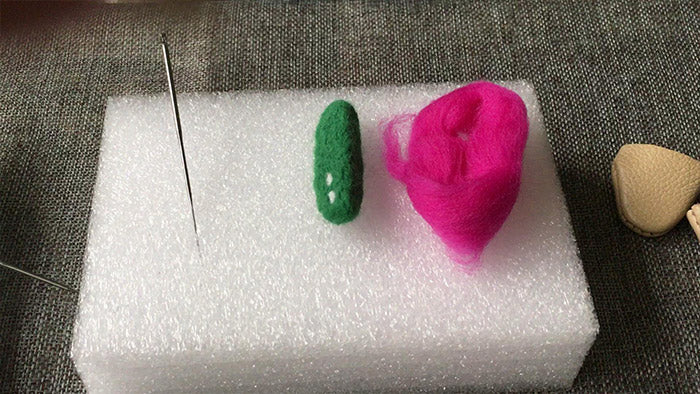 How to make needle felted cute potted cactus