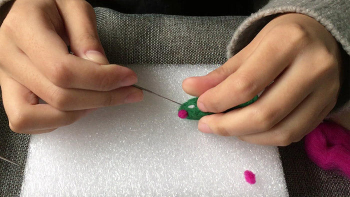 How to make needle felted cute potted cactus