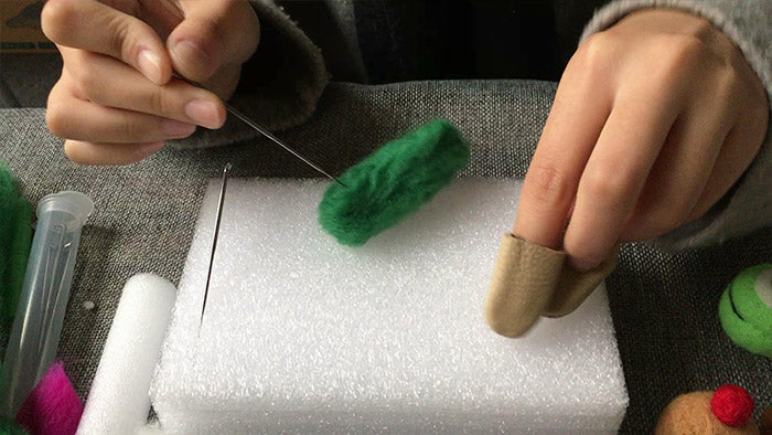 How to make needle felted cute potted cactus