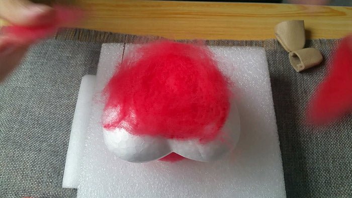 How to make needle felted wool heart 2