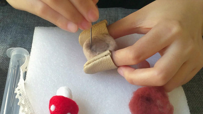 How to make needle felted potted mushroom