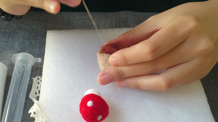 How to make needle felted potted mushroom