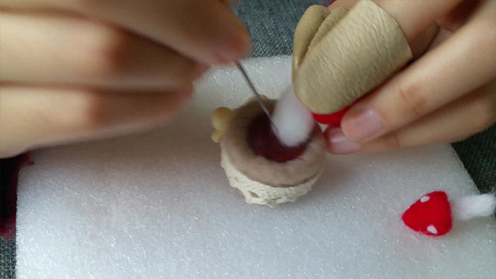 How to make needle felted potted mushroom