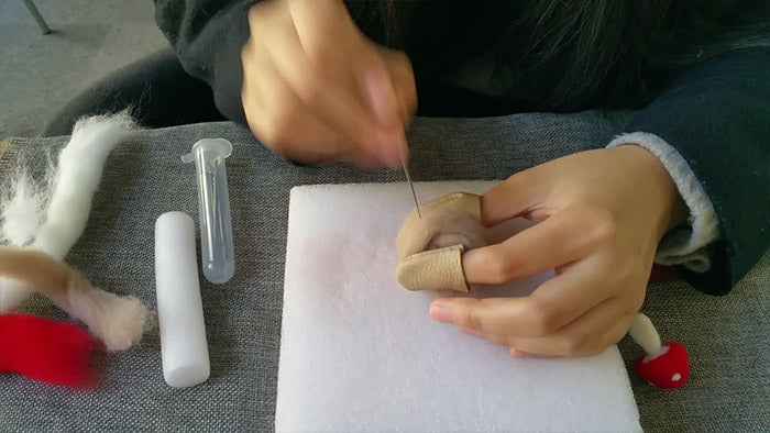 How to make needle felted potted mushroom