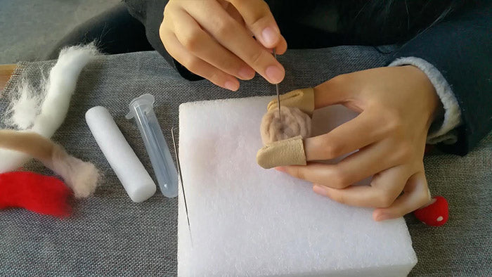 How to make needle felted potted mushroom