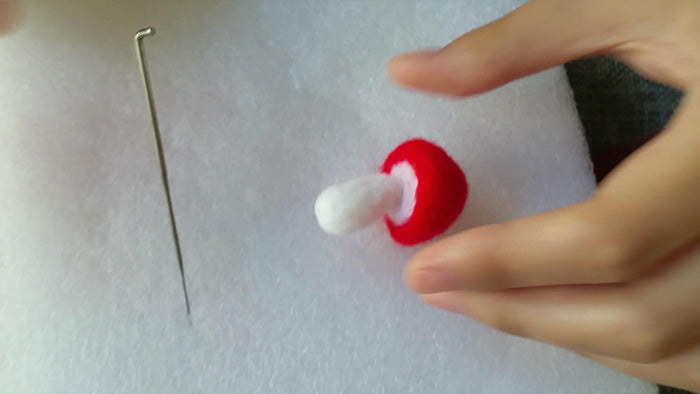 How to make needle felted potted mushroom