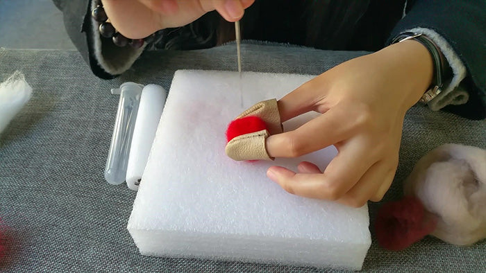 How to make needle felted potted mushroom