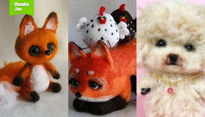 Needle Felted Felting project Wool Animals Orange Fox Cute Craft