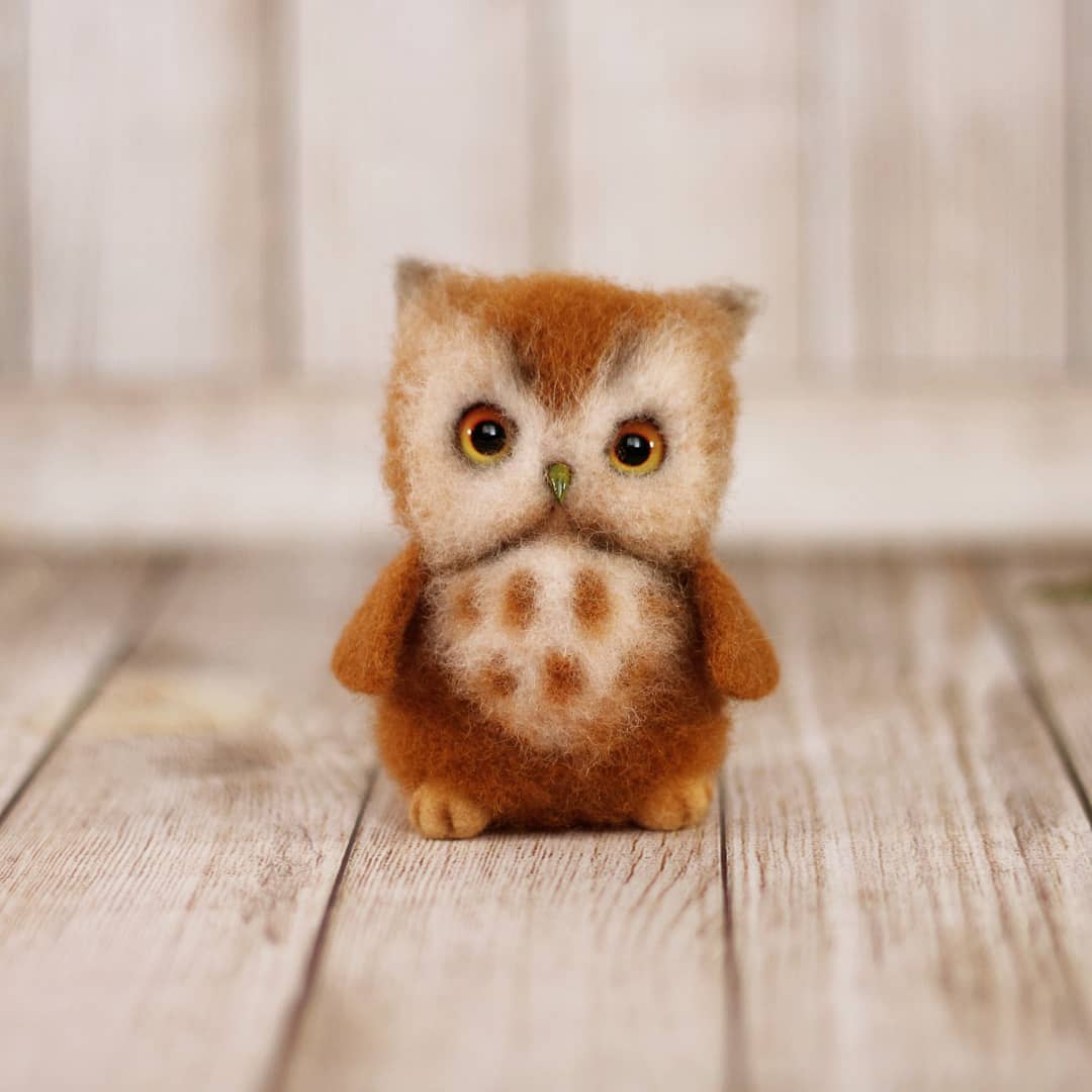 Whimsical Wonders: 20 Adorable Needle Felted Owls to Brighten Your Day ...