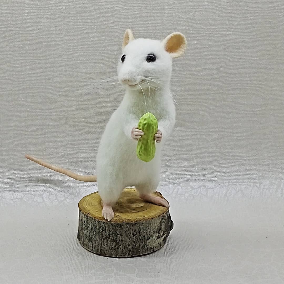 Needle Felted Felting project Animals Cute Mice Mouse Princess – Feltify