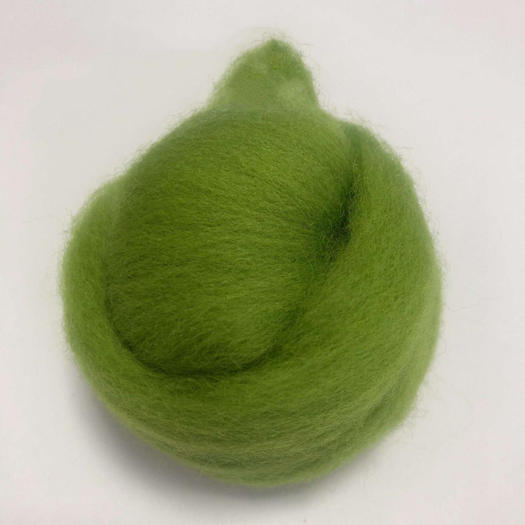 Needle felted wool felting Green Leaf wool Roving for felting supplies  short fabric easy felt