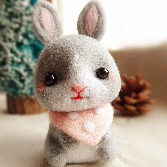 Needle Felted Felting project Animals Bunny Rabbit Cute Craft | Feltify