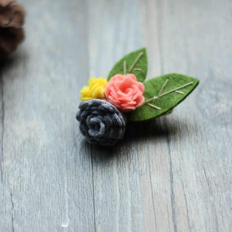 flower brooch hair clip