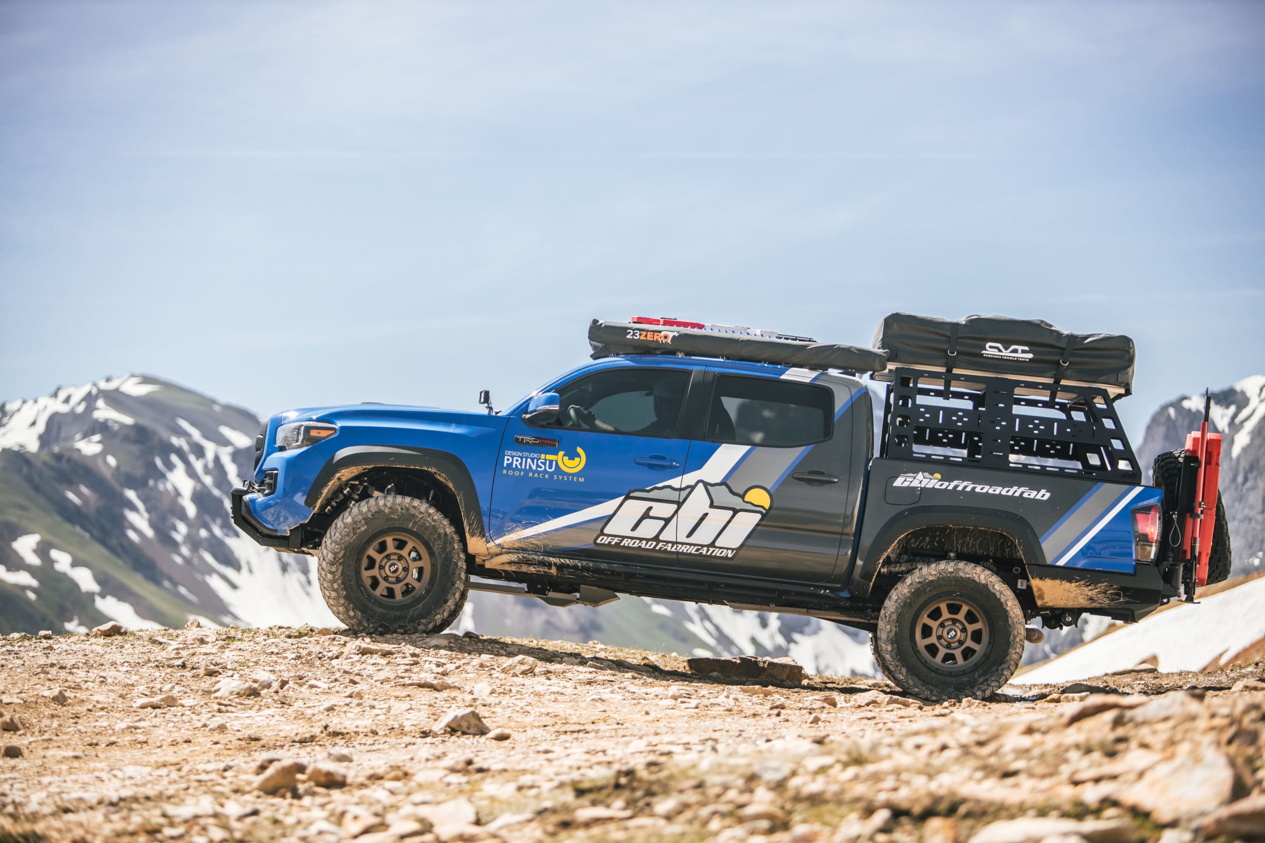 CBI Offroad Roof Rack Height Bed Rack on a Toyota Tacoma
