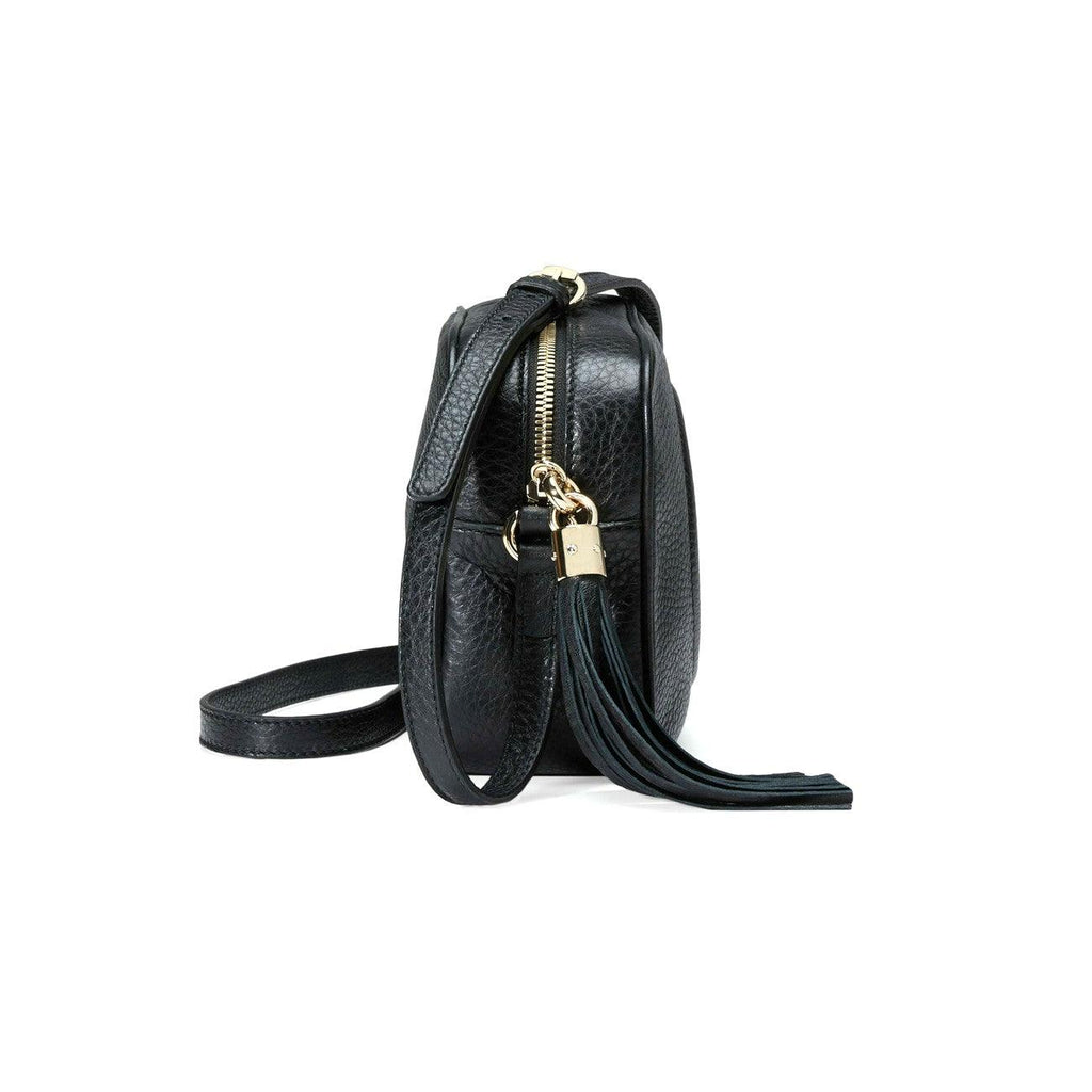 Gucci 308364 A7M0G 1000 Soho Small Leather Disco Crossbody Bag, Black