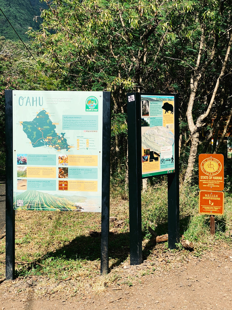 Lavahut - Kuliouou Hike - Trail Sign