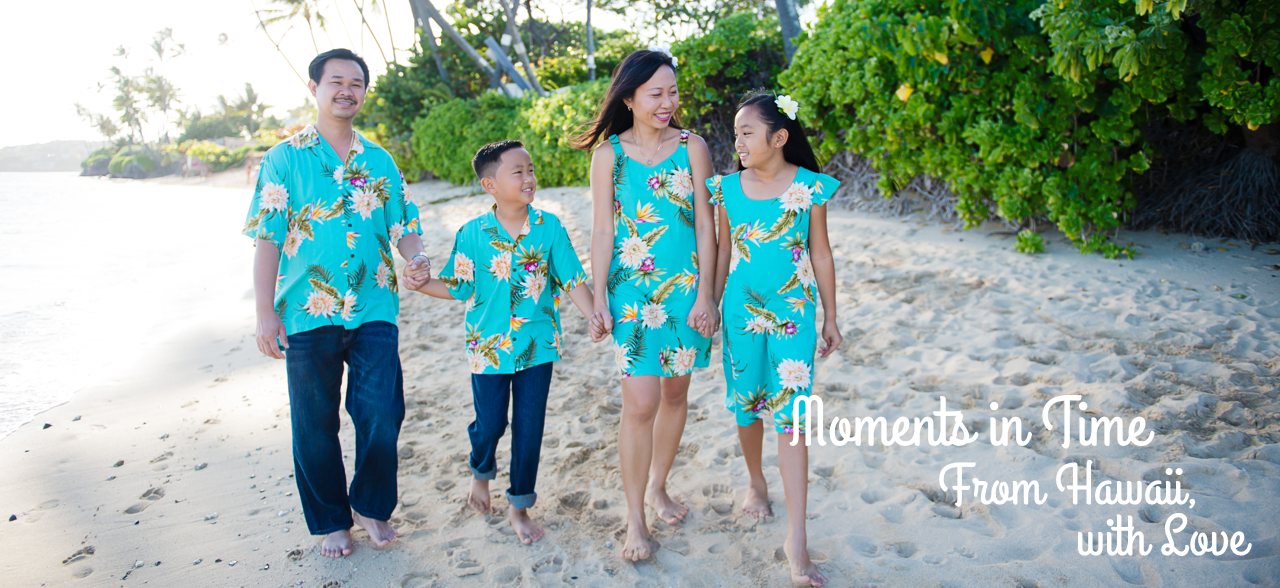 matching hawaiian shirt and dress