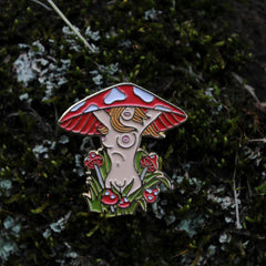 Mushroom Maid Pin