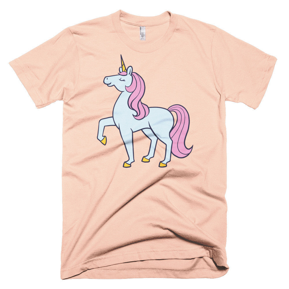 Blue and Pink Unicorn Short sleeve men's t-shirt – Sharptooth Snail