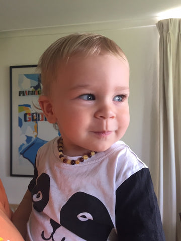 Amber teething necklace