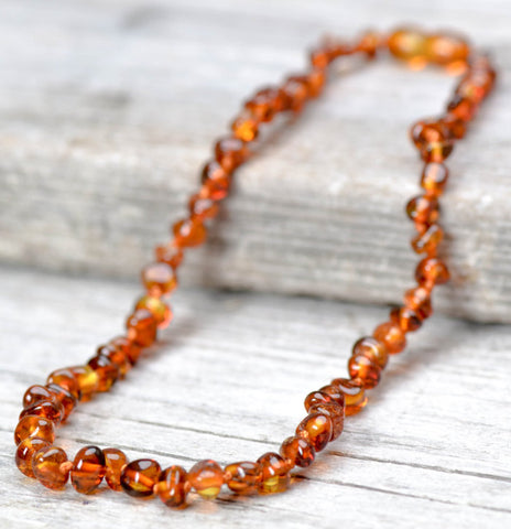 Amber teething necklaces