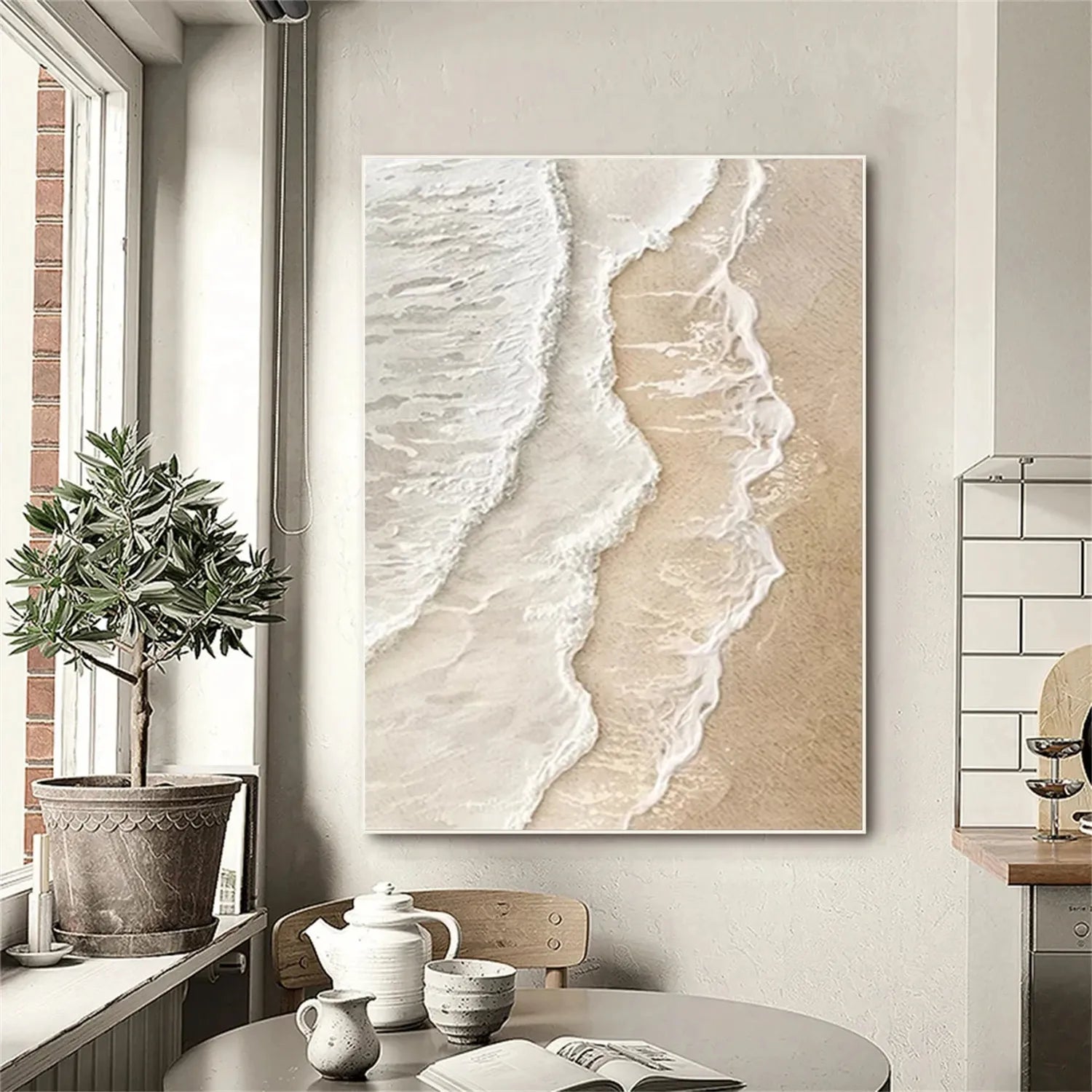Brown & beige abstract art | Vinchy Art bb022