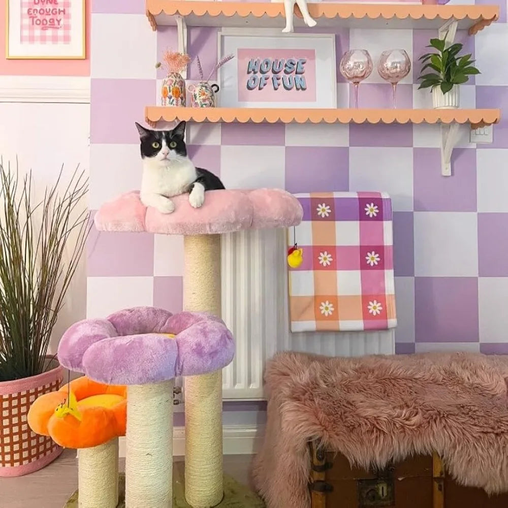 3-Layer Cat Tree Condo Cozy Pet House with Sisal Scratching Post
