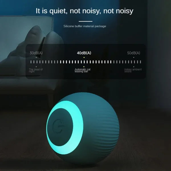 Automatic Moving Cat Toy Rechargeable Interactive Rolling Ball for Pets