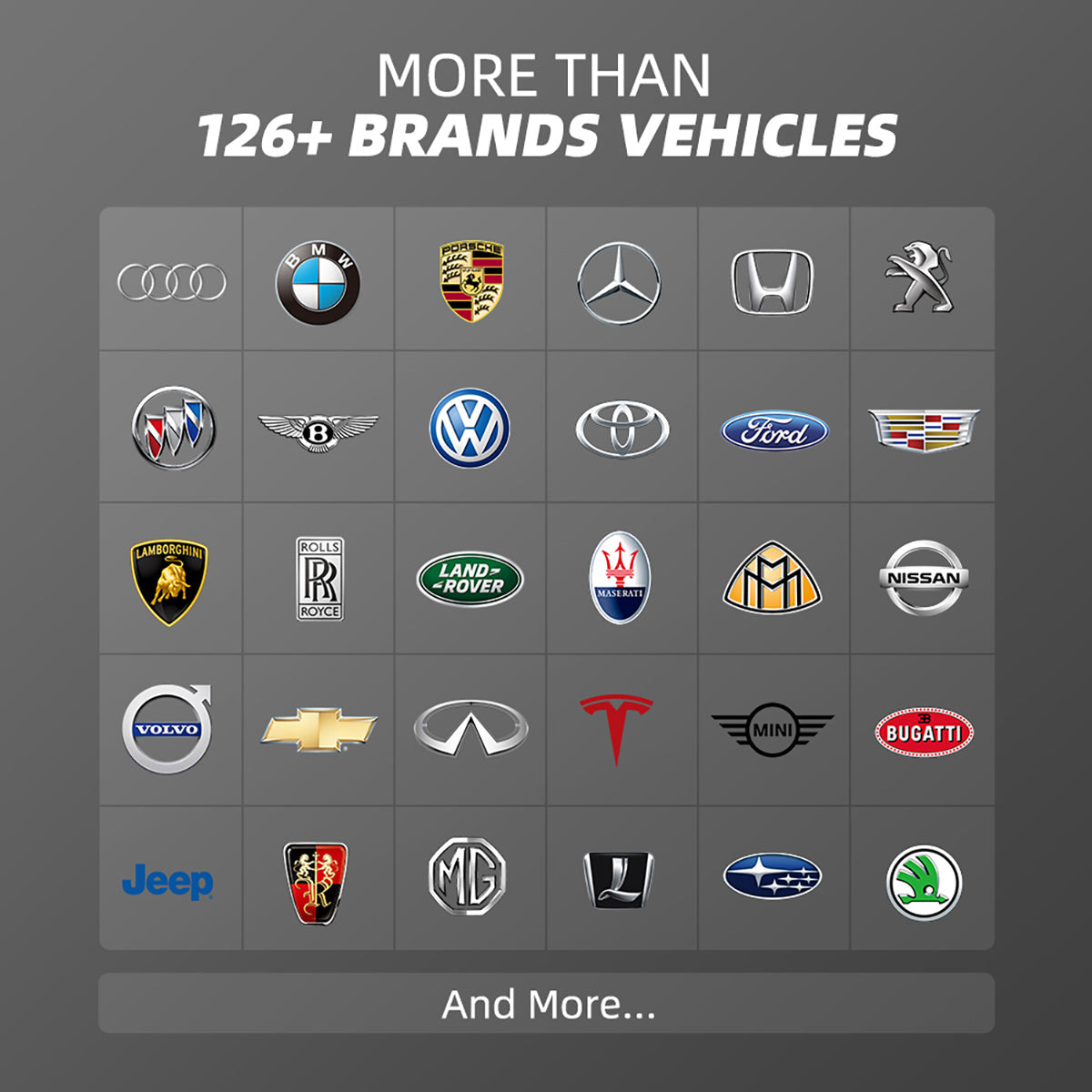 THINKTOOL PD8 support more than 126 brands vehicles