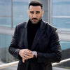 Adil Rami wearing a Jitrois blazer jacket in lambskin leather