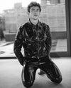 Ben Radcliffe wearing a black Jitrois look in patent leather