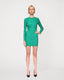 Photo of AVA veiled suede dress in green jade by Jitrois