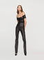 Photo of Divine stretch leather top in black by Jitrois