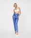 Photo of F1 stretch leather jumpsuit in cobalt blue by Jitrois