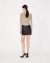 Photo of Harley stretch suede jacket in pebble grey by Jitrois