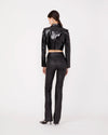 Photo of Iris spencer leather blazer in black patent leather by Jitrois