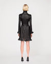 Photo of Jagger Ruffled stretch leather coat in black by Jitrois