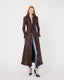 Photo of Jagger Long stretch leather coat in acajou lambskin by Jitrois