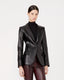 Photo of Kate stretch leather blazer jacket in black by Jitrois