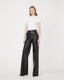 Photo of Lauda lambskin leather flared pants in black by Jitrois