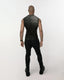 Photo of Massai Illusion stretch jersey gilet in black by Jitrois