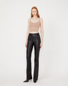 Photo of Niki stretch leather flared pants in black by Jitrois