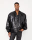 Photo of Oversport stretch leather bomber jacket in crocodile printing by Jitrois