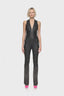 Video of Snatch stretch leather jumpsuit in black by Jitrois
