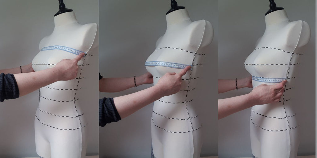 Taking front half measurements for the bust