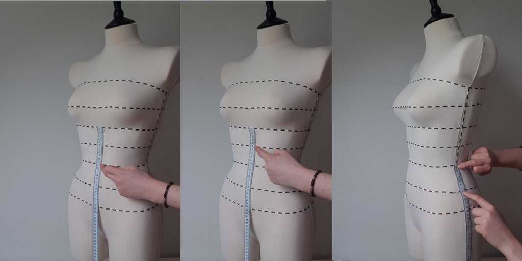 Measuring body lengths for a bespoke corset