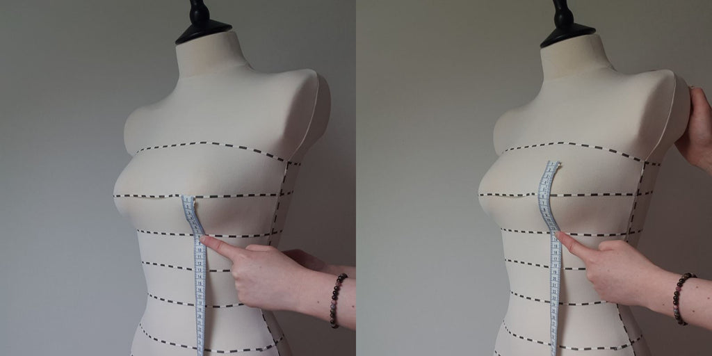 Breast measurements for a corset