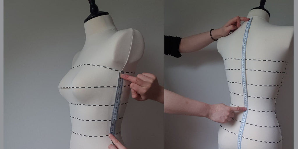 Measuring body lengths for bespoke corsets