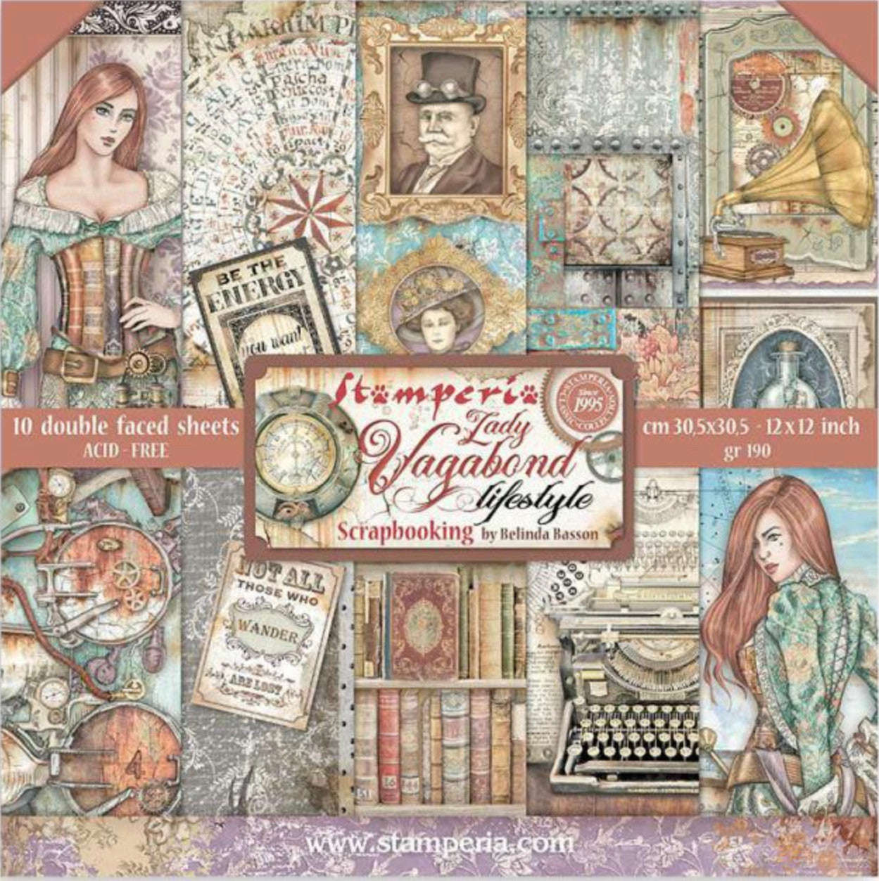 Stamperia Lady Vagabond Lifestyle Library A4 Decoupage Paper - TH Decor