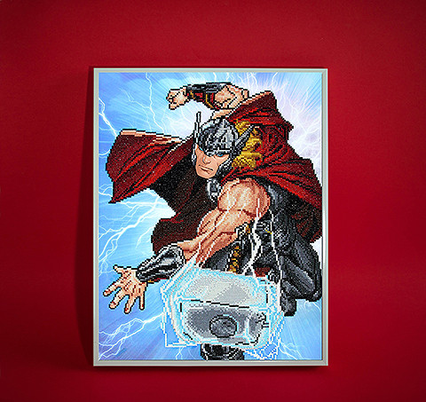 Thor Strikes Diamond Painting Kit – L'As des jeux